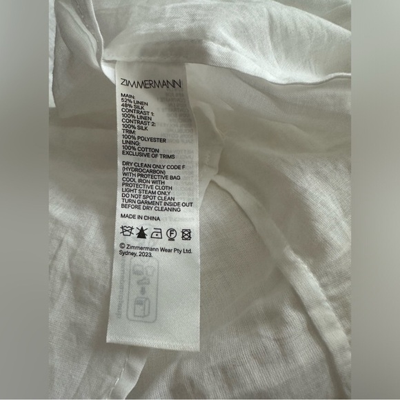 Zimmermann Dawning Petal Linen Silk Maxi Gown Dress - Picture 11 of 11